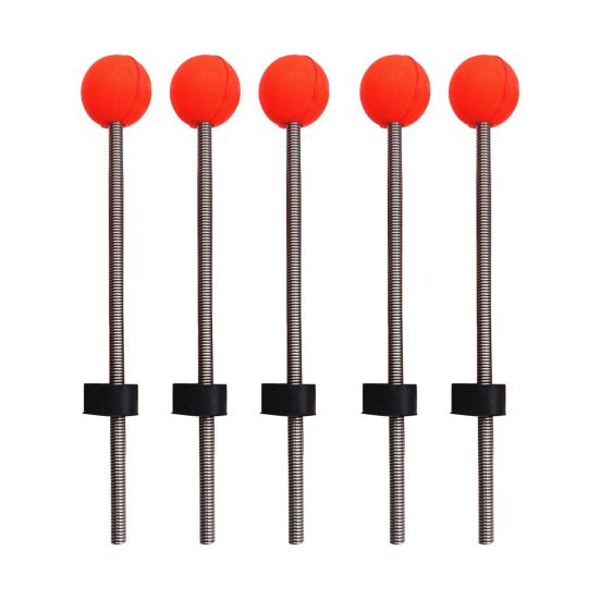 5Pcs Practical Low Temperature Resistant Stainless Steel Fishing Rod Pole Tips Outdoor Winter Ice Spring Ball for River Lake Pond