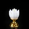 LED Lotus Lamp Simulated Candle Wick Design Soft Natural Light Lotus Flower Light Buddha Lamp
