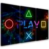 Three Piece Picture Canvas Print Play and Buttons for the Pad
