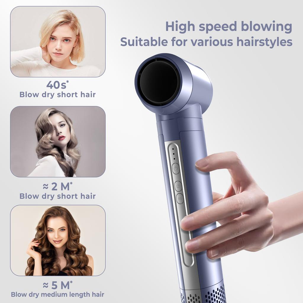 Professional Hair Dryer Brush 110000RPM Brushless Blow Dryer 6 In 1 Hair Styler Ionic Hot Air Brush Automatic Hair Curling Iron