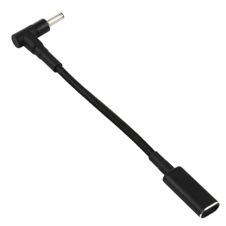 PD 100W 18.5-20V 4.0 X 1.35mm Elbow To USB-C / Type-C Adapter Nylon Braid Cable
