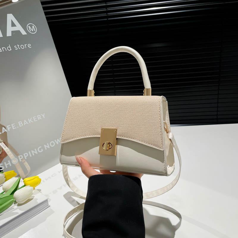 Лето 2025 новый простой ретро дизайн в сочетании цветов модная наплечная сумка кроссбоди портативная женская маленькая квадратная сумка