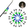10pcs LED Night Fishing Rod Bite Bait Alarm Light with Twin Bells Ring Fishing Bite Alarm Indicator