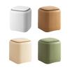 Mini Desktop Trash Can Multifunctional 13.5x13.5x14.5cm with Press Type Lid Small Recycle Bin for Bedside Tables Lightweight