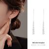 Banyan Tree S925 Silver Simple Long Tassel Earrings for Women - 2024 Trendy