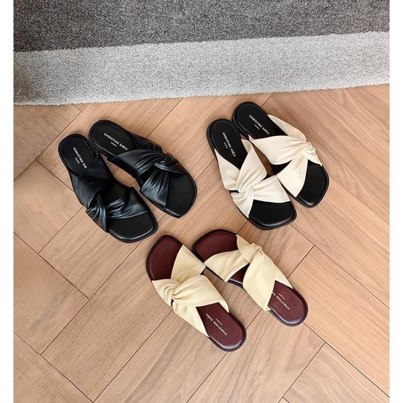 Minimalist Square-toed Beach Shoes and Women's Flip-flops