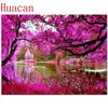 Huacan 5D Diy Diamond Painting Full Square Drill Sakura Flower Scenery Diamond Mosaic Sale Rhinestones