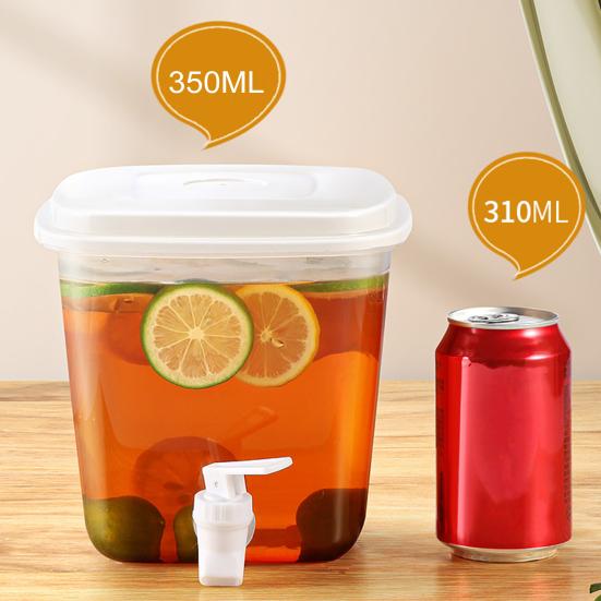 3.5L Drink Dispenser Fridge Beverage Liquid Container with Spigot Cold Water Pitcher for Home Party Outdoor