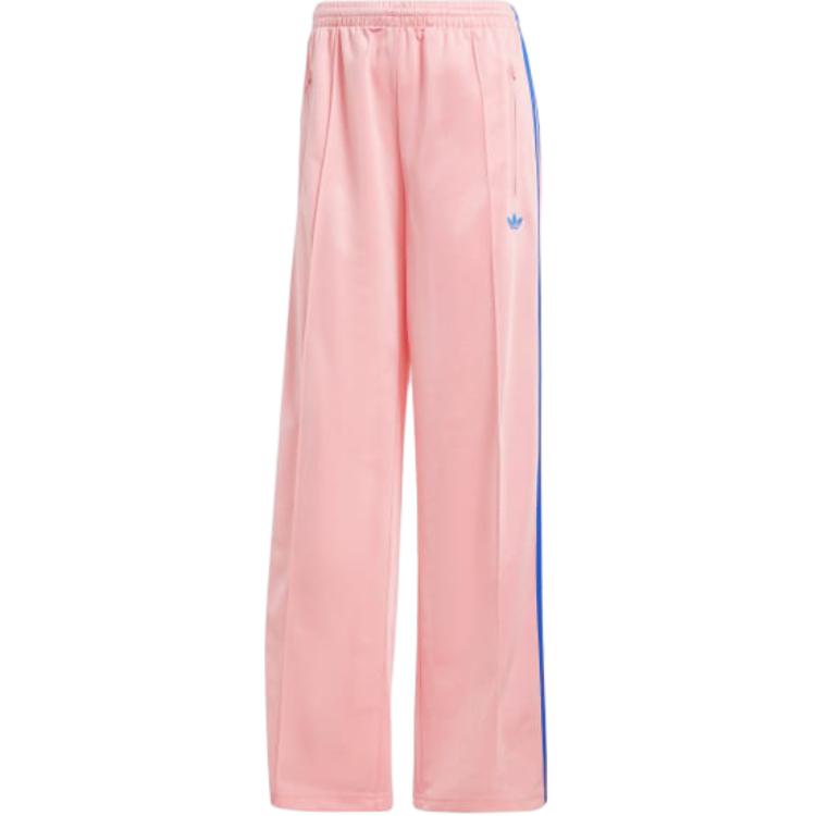 Adidas Originals Adicolor Side Stripe Loose Straight Leg Knit Sports Pants Women Bottoms Pink JP2312