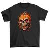 Halloween_298 Fiery Pumpkin Unisex T-shirt - Spooky and Hilarious! 100% Cotton Tee
