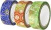 Kamiiso Sansho Washi Kimono Beauty Masking Set Flower and Hemp 15mm Wide X 7m Japanese-made Tape, 3-roll (Sunlight, Tortoiseshell, Leaf), Long,