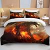 Angry Firedragon Kids Duvet Cover Set UK Single Double King US Twin Full Queen Anime Bed Linen  Bedding Set