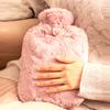 1pc 33.81oz/ 67.63oz Large Capacity Plush Hot Water Bag: PVC Material, Hand Warmer Perfect for Bed