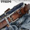 Genuine Cowhide Leather Belts for Men Brand Strap Male Pin Buckle Fancy Vintage Jeans Belt
