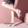 Summer Shoes Women Sandals Casual Wedges Heel Flip Flops Fashion Bling Ankle Straps Party Wedding Shoes Bridal Ladies White 2024