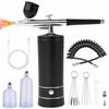 SUOKOMR USB Rechargeable Delta Compact and Airbrush Set with Airbrush Compressor and Dual Action Rechargeable Airbrush for Model and Includes Japanese