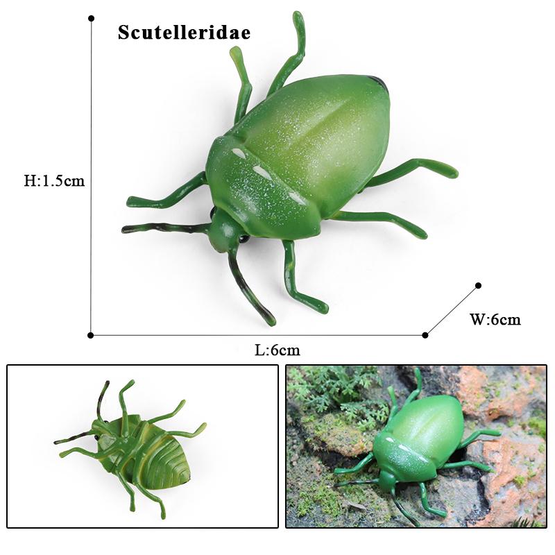 Oenux Simulation Dragonfly Grasshopper Centipede Wild Insect Animals Model Action Figures Miniature Education Collection Kid Toy