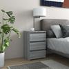 VidaXL Bedside Table Sonoma Grey 40x35x62.5 Cm Engineered Wood 815173