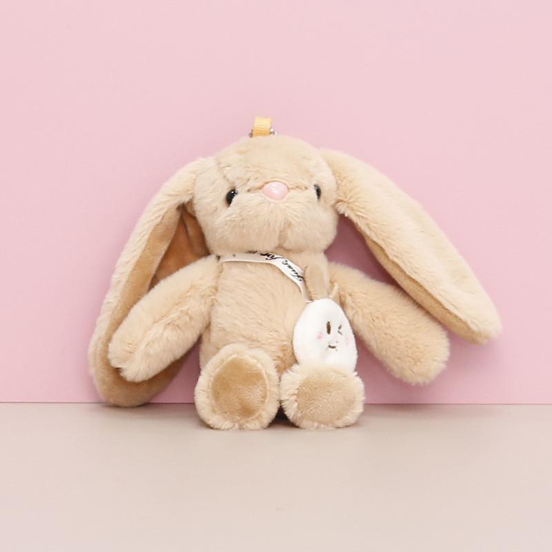 Eared Long Cute Bunny Plush Toy Adorable Cartoon Keychain Charm Perfect Gift