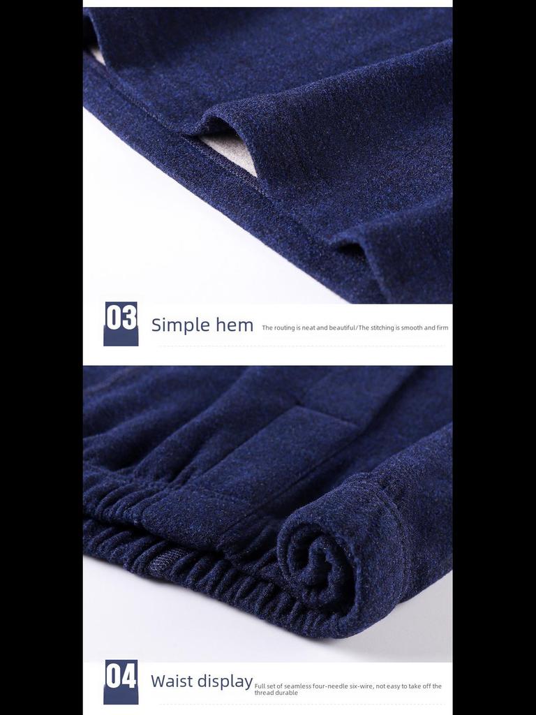 Men's Silk Cashmere Thermal Underwear Set: Velvet-Enhanced for Autumn and Winter