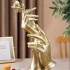 Hand Statues Nordics Hand Holding Rose Figurine Resin Craft Home Decor Abstract Hand Sculpture Creative Modern Living Room Decor