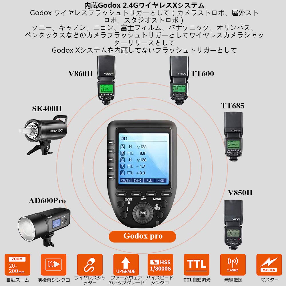 Authorized Agent Japanese Instruction GODOX Canon Transmitter Flash Trigger Commander High Speed Sync Compatible with Canon EOS SLR Camera Godox