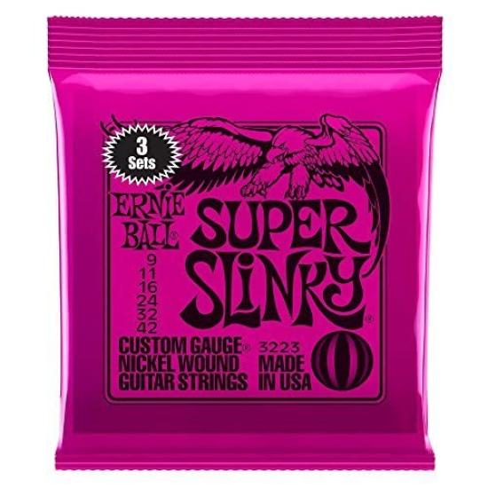 [Authentic] ERNIE BALL 3223 Electric Guitar Strings (09-42) Super Slinky 3-Pack