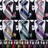 New Formal Ties Classic 100% Silk Striped Necktie Handkerchief Cufflinks Gift For Men Wedding Tie