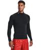 UA HeatGear Armour Compression Long Sleeve Mock Size M Shirt, Men's, Black/White,