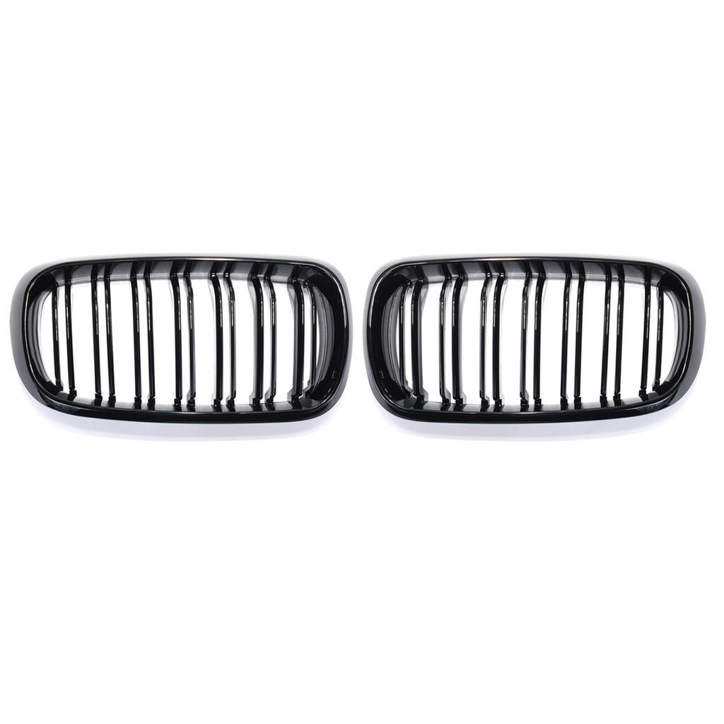 F15 F16 Pair Car Double Slats Front Kidney Racing Grille Replacement For BMW F15 F16 X5 X6 2014 2015 2016 2017 Racing Grills