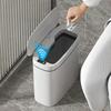 14L Automatic Trash Bin with Lid Intelligent Touchless Trash Can IPX5 Waterproof Electric Garbage Bin for Narrow Space Bathroom