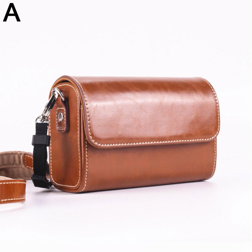 Retro Camera Leather Bag Case With Shoulder Belt for Sony HX90 RX100 G7X3 HX99 G7X2 SX730 For C E7L9