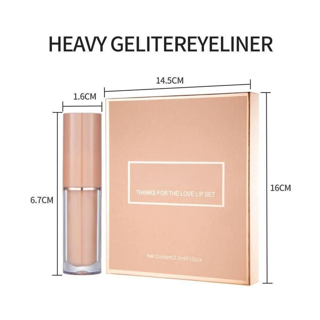 Matte Nude Lipstick Velvety Liquid Lipstick with Sexy Lip Smooth Lip Makeup with Gift Box 12-Color Set, Long-Lasting Non-Stick Cup, Gloss, Tint,