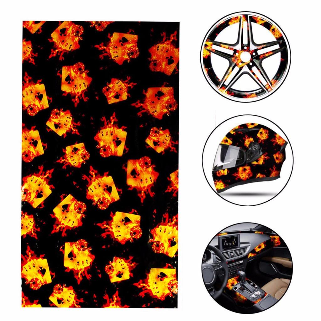 0.5*1m Cool Fire Poker PVA Hydrographic Film Water Transfer Art Printing Film