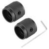 Uxcell 2pcs Guitar Knobs Metal Volume Tone Control Dome Knobs X Potentiometer Knobs with Set Screw for Electric Guitar Bass Black 1/4" 5/8"