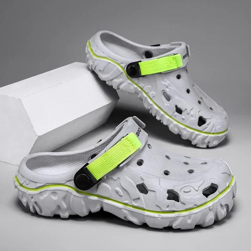 Summer Men Sandals Sell Outdoor Garden Clogs Hole Shoes Male Casual Shoes Water Shoes Comfort Home Soft Slippers