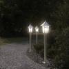VidaXL Outdoor Floor Lamps 3 Pcs Silver 80 Cm Stainless Steel, Outdoor Ground Lighting, Ground Lighting of 4006382