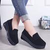 Autumn Leather Sneakers Fashion Platform Rocking Shoes Women's Single Shoes Mother Shoes Casual Shoes