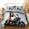 Sexy Girl Motocross Duvet Cover Extreme Sports Theme Bedding Set For Boys Teens Man Microfiber 3D Beauty Queen King Quilt Cover