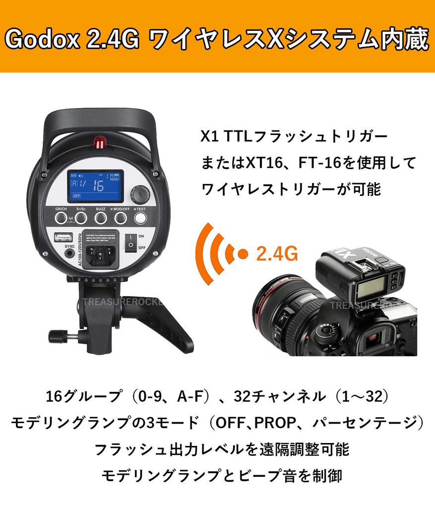 Godox SK400II Studio Strobe Flash Japanese Japanese Instruction Manual Wireless X Includes [Official Distributor, Included, 2.4G System, GN65,