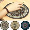 Vintage Bohemian Round Mouse Pad Computer 3D Game Anti Slip Mousepad Mat