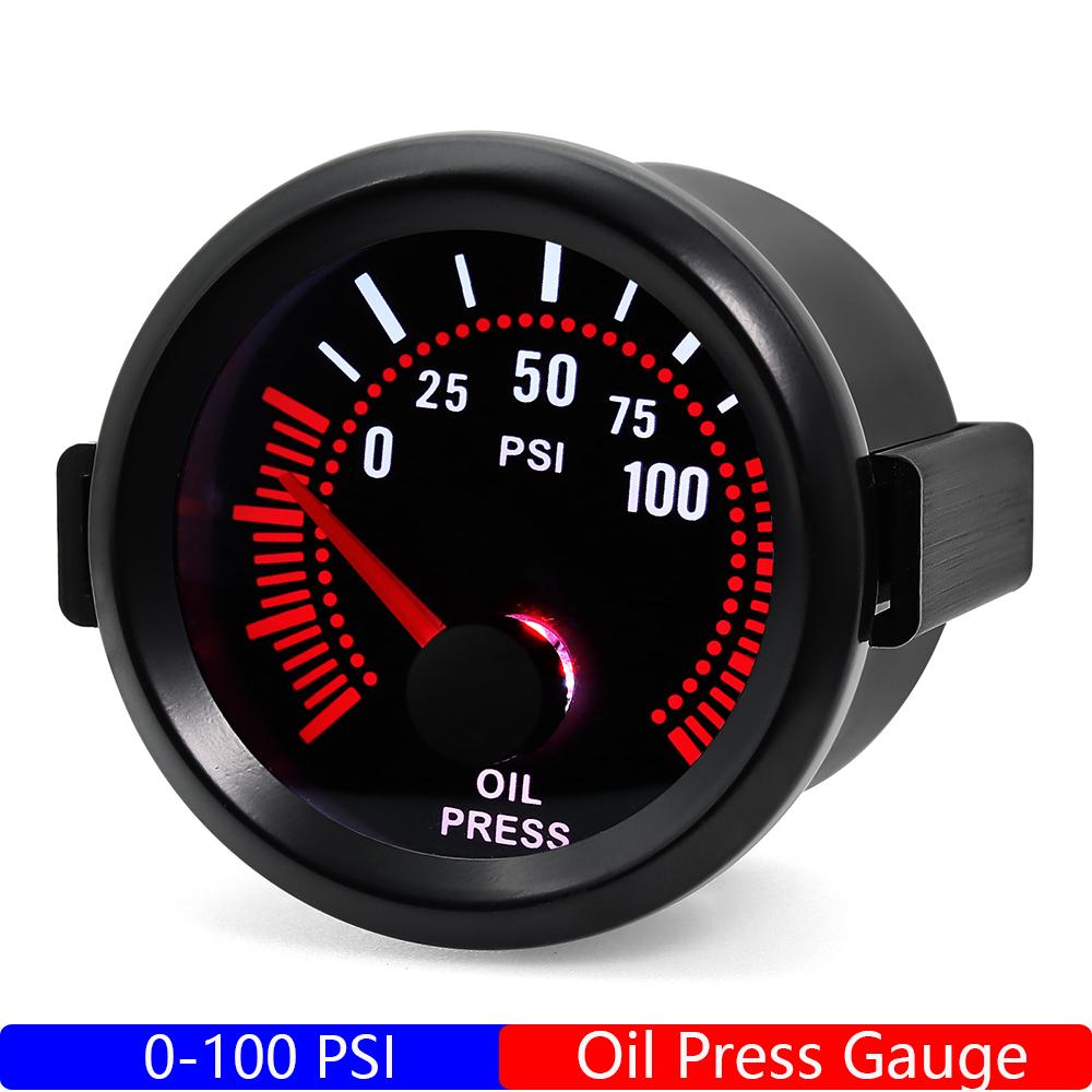 Universal Gasoline Car 2"; 52MM Tachometer/Water Temperature/Oil Temp Meter/Boost Meter PSI Bar/Oil Pressure Gauge with