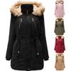 Женское бархатное вельветовое пальто с капюшоном, женское зимнее хлопковое пальто, утолщенная теплая куртка средней длины