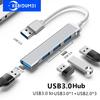 4 In 1 USB 3.0 Hub, 4 Port Multi Splitter Adapter with USB2.0 USB3.0 OTG Function, Type C Hub, for Computer Laptop PC Accessories, for Keyboard U Disk