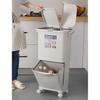 2 Layer Classification Trash Can Kitchen Plastic Dustbin Wet and Dry Push Button Recycle Stacked Sorting Rubbish Bin