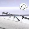 Fashion Business Men's Nearsight Glasses Anti Blue Light Half-frame Alloy Rectangle Male Myopia Glasses Prescription Eyewear