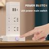 USB Charging Office Multi Hole Socket Household LED Desk Lamp Plug Board Multi Functional Vertical Tower Shaped Socket