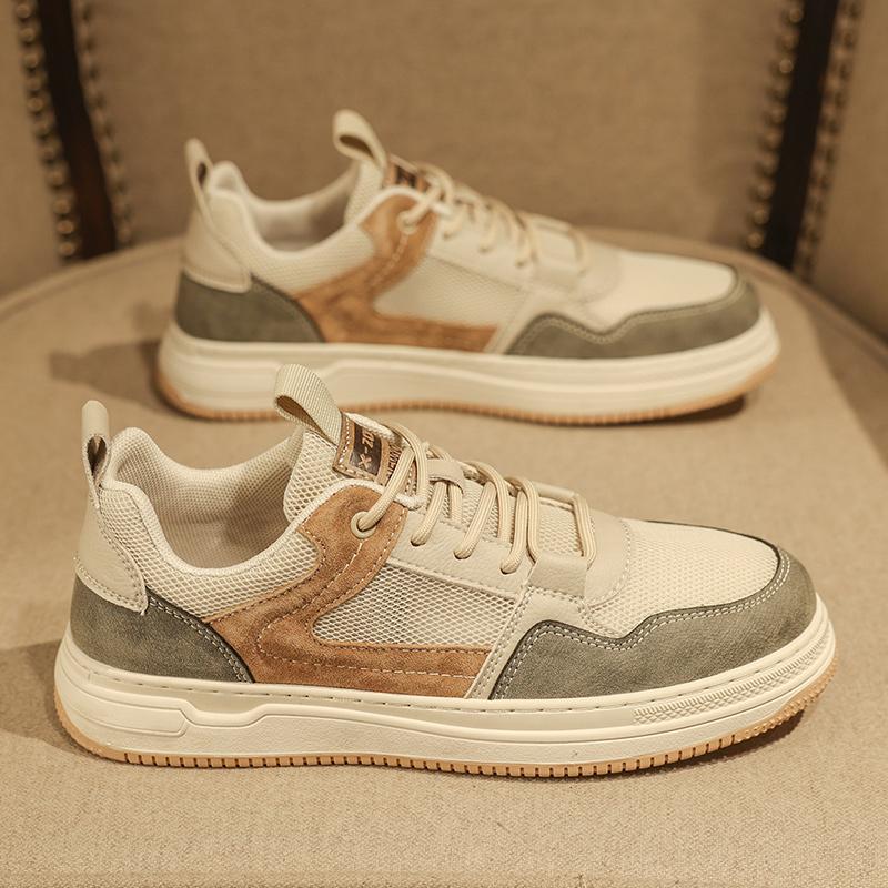 New Men Sneakers Ice Silk Flat Shoes Fashion Breathable Retro Training Shoes Athletics Sport Casual Shoes Student Footwear