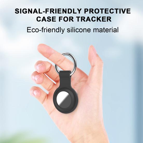 Tracker Silicone Protective Cover Shockproof Waterproof Perfect Fit Easy Installation Anti-lost Keychain Holder Protective Cover for AirTag