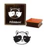 Printtoo Scrap- Booking Racoon Animal Face Design Square Wooden Rubber Stamp-3 X 3